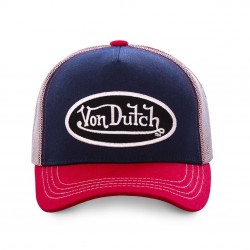 La casquette baseball classique bleue et rouge adulte Von Dutch est parfaite pour adopter le style simple mais différencié de la marque VON DUTCH. Assurez-vous d'être à la mode en portant cette belle casquette réglable avec filet à l'arrière.