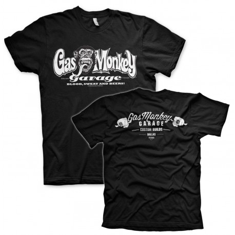 T-Shirt Noir Blood, Sweat and Beers ! Homme Gas Monkey