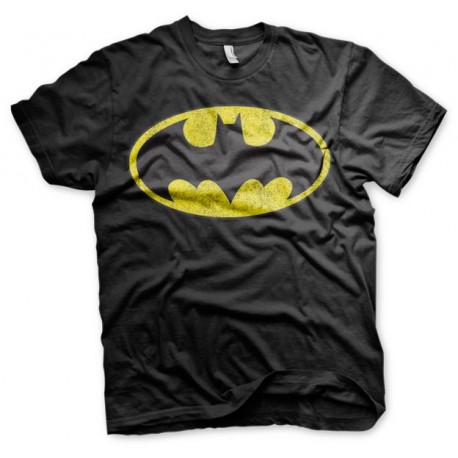 T-Shirt Noir Homme Logo Batman DC Comics