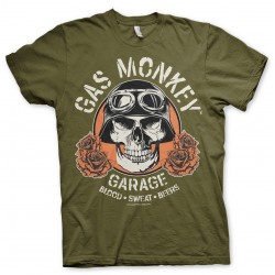 T-Shirt Tête de Mort Motard Garage 
