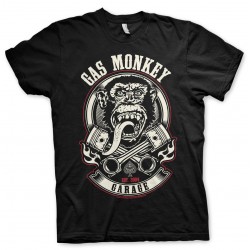 T-Shirt GMG Flammes et Piston Garage Gas Monkey