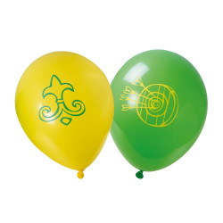 Lot de 6 Ballons de Baudruche Jaune et Vert Robin des Bois