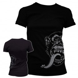 T-Shirt Noir Femme Logo Garage