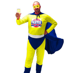 Costume de Pastis Man Jaune & Bleu Adulte