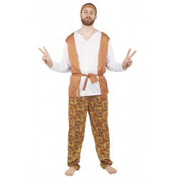 Déguisement Hippie Homme Marron  - Costume hippie homme année 60 The Duck