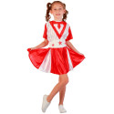 Déguisement de Pompom Girl Fille Rouge et Blanc PtitClown