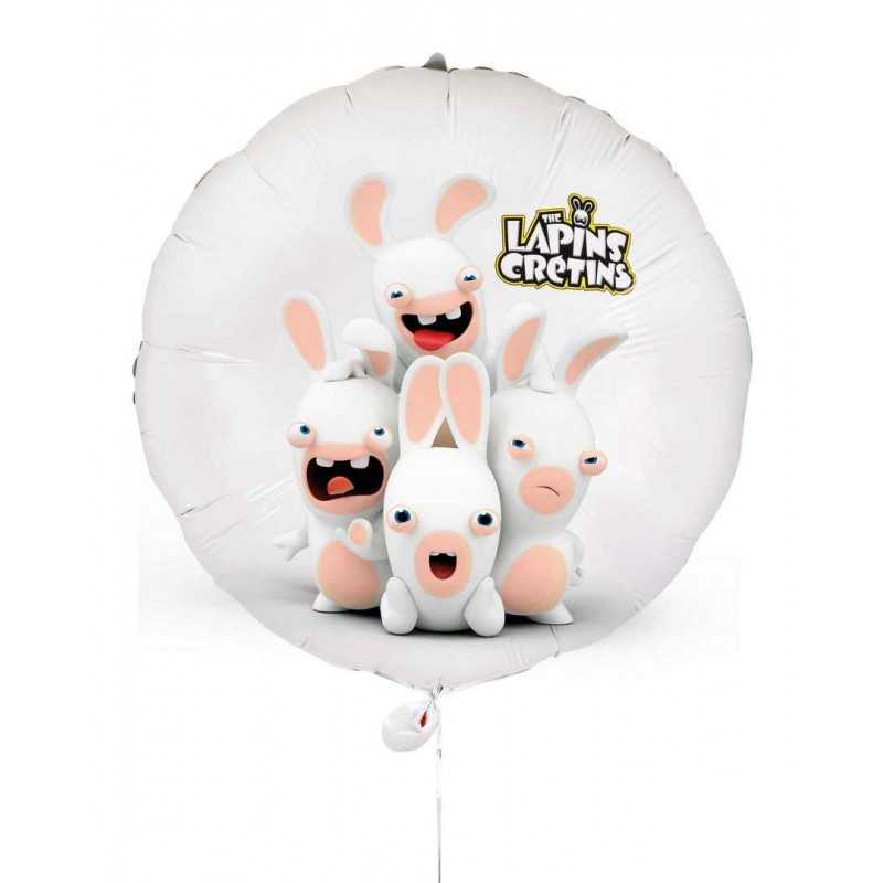 Ballon Aluminium Ø 40cm Lapins Crétins PtitClown