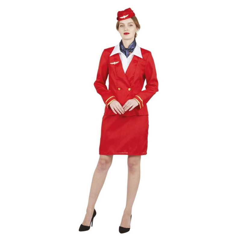 Déguisement Hôtesse de l'Air Rouge Femme PtitClown