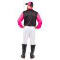 Déguisement de Jockey Rose et Noir Homme PtitClown