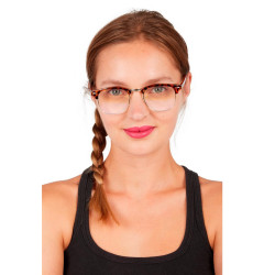 Fausses Lunettes de Vue Marrons Femme