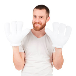 Gants Blancs Géants Adulte PtitClown