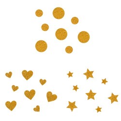 Ces confettis dorés à motifs seront parfaits pour décorer n'importe quelle tablée de fête. Choisissez le motif des confettis dorés selon l'occasion et le tour est joué !