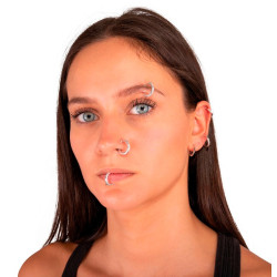 Faux Piercings Argentés Adulte - Lot de 8