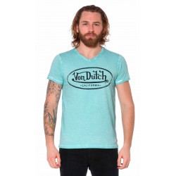 Ce t-shirt bleu turquoise homme Von Dutch sera parfait pour vous créer un look homme vintage et branché. Son col V et ses coutures plus claires apportent de la structure à ce t-shirt homme.