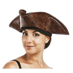 Chapeau de Pirate marron adulte - Déguisement pirate Adulte Corsaire The Duck