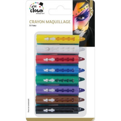 Crayons Gras Maquillage Rétractables - Lot de 8