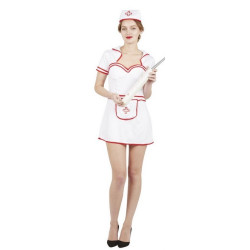 Déguisement Infirmière Femme Sexy Blanc Rouge - Costume Infirmière Femme The Duck