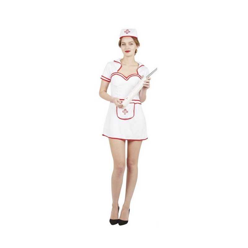 Déguisement Infirmière Femme Sexy Blanc Rouge - Costume Infirmière Femme The Duck