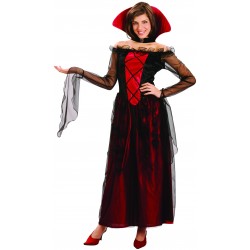 Déguisement Duchesse Vampire Rouge Femme - Costume Vampire The Duck