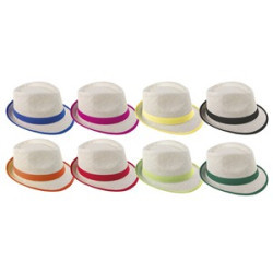 Chapeau Borsalino Paille Adulte Coloris Aléatoire