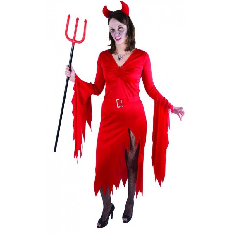 Déguisement diablesse rouge et noire femme Halloween