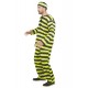 Déguisement Prisonnier Jaune Noir Adulte - Costume Prisonnier Homme The Duck