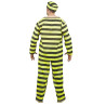 Déguisement Prisonnier Jaune Noir Adulte - Costume Prisonnier Homme The Duck