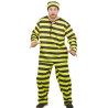 Déguisement Prisonnier Jaune Noir Adulte - Costume Prisonnier Homme The Duck