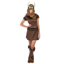 Déguisement Viking Sexy marron Femme Jadeo
