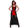 Déguisement vampire femme rouge et noir Halloween Jadeo