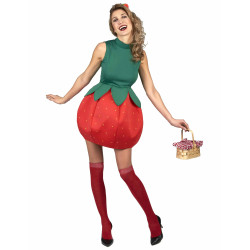 Déguisement robe fraise femme Jadeo