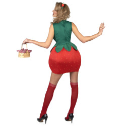 Déguisement robe fraise femme Jadeo
