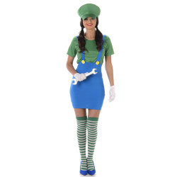 Déguisement plombier vert femme