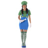Déguisement plombier vert femme Jadeo
