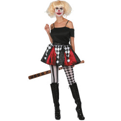 Déguisement jupe arlequin femme Jadeo