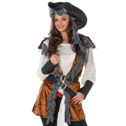 Déguisement Pirate avec gilet femme Jadeo