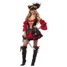 Déguisement Pirate rouge pour femme - Premium Jadeo