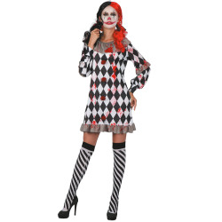 Déguisement clown ensanglanté femme Jadeo