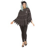 Poncho toile d'araignée argent femme Jadeo