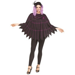 Poncho toile d'araignée violet femme Jadeo