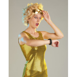 Déguisement Disco doré à  sequins femme Jadeo