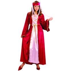 Déguisement rouge reine médiévale femme Jadeo
