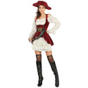 Déguisement pirate blanc et rouge femme