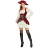 Déguisement pirate blanc et rouge femme Jadeo