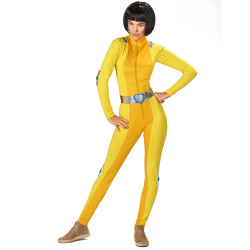 Déguisement espionne de choc jaune femme Jadeo