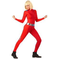 Déguisement espionne de choc rouge femme Jadeo