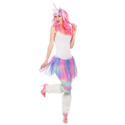 Déguisement de licorne multicolore femme Jadeo