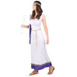 Déguisement Romaine longue violette femme Jadeo
