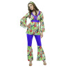 Déguisement hippie fleuri et violet femme Jadeo