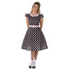 Déguisement robe 50's à  pois roses femme Jadeo